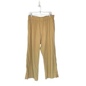 J.Crew Tan Honey‎ Brown Pull On Stretch Astrid Wide Leg Chino Pant Size Large